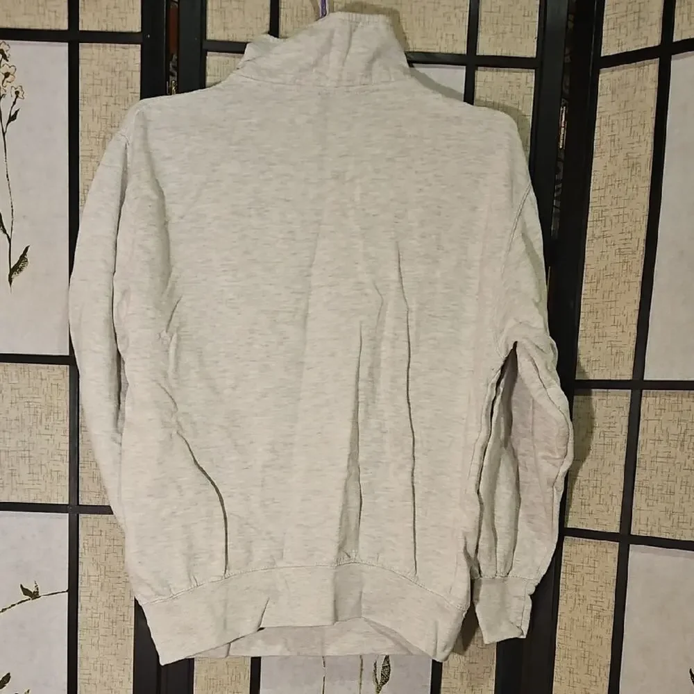 MV Sport Men's Light Gray Zip-Up Sweater